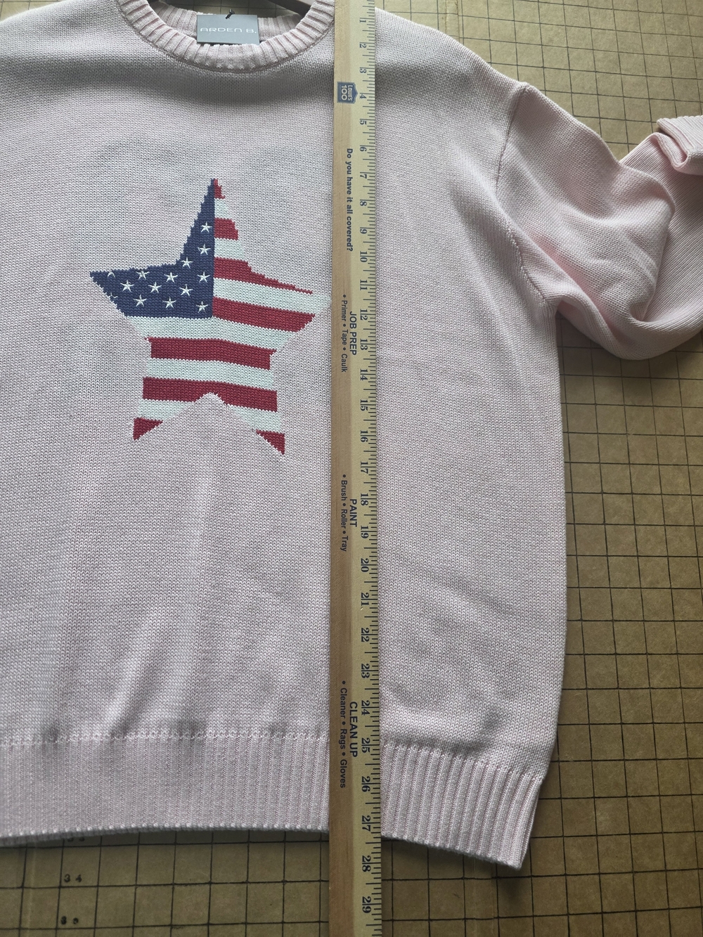 NWT Arden B Pink USA Star Sweater 92 Graphic M Y2K Swifties Americana Oversized - Picture 6 of 13